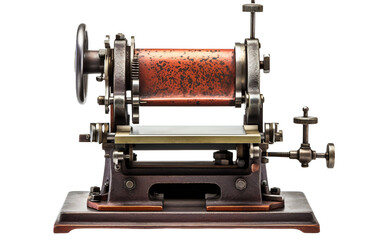 Stamping Press machine isolated on transparent background.