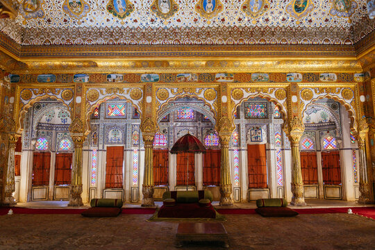 views of mehrangarg fort indoor, india