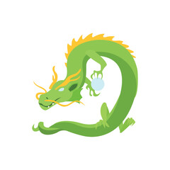 Dragon vector emoji illustration symbol