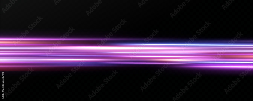 Leinwandbilder Horizontal neon lines.Blue speed lines.Motion light effect.Vector. red.Vector illustration of a blue color. Light effect. Abstract laser beams of light. Chaotic neon rays of light .