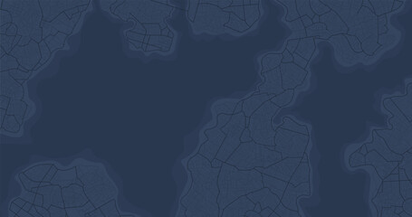 Background map, streets. Widescreen proportion, digital design street map. Skyline urban panorama. Cartography Abstract transportation background, street map. Digital art. Editable vector illustration