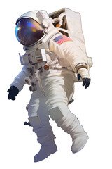 Astronaut with a space helmet and space suit, PNG image, isolated object