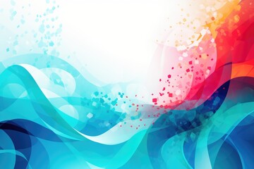 Abstract colorful background with wave. Sbstract background themed around February 6th's Winter Olympics Opening Ceremony.  - obrazy, fototapety, plakaty