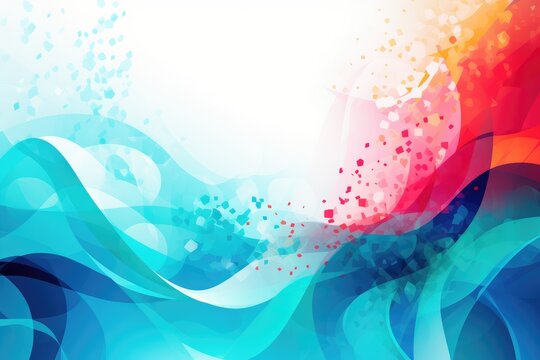 Abstract colorful background with wave. Sbstract background themed around February 6th's Winter Olympics Opening Ceremony. 