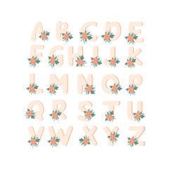 Alphabet Letter with Flowers