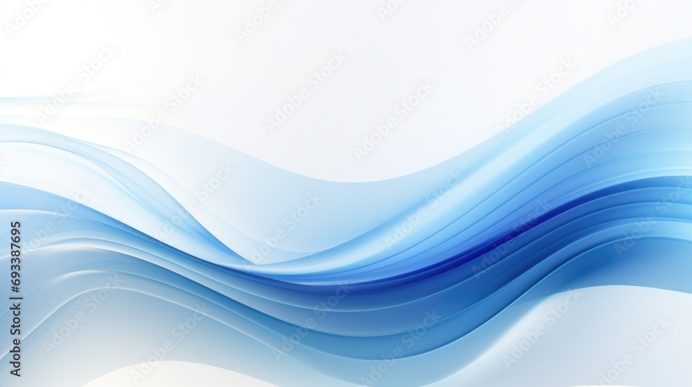 Poster abstract blue and white waves on a background. suitable for various designs and presentations