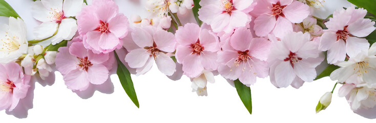 Naklejka na ściany i meble Bouquet of sakura (transparent background) png with alpha channel. Spring image. Valentine's Day, Easter, Birthday, Happy Women's Day, Mother's Day, Birthday, Celebration, etc.