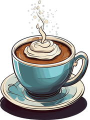 Illustration of a Cup of Hot Chocolate