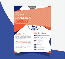 Unique Corporate Flyer Design Portrait Orientation Letter size 