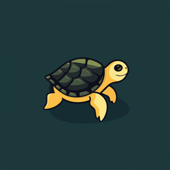 Turtle in cartoon, doodle style. Isolated 2d vector illustration in logo, icon, sketch style, Eps 10. AI Generative