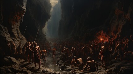 Background Wallpaper of the World of Hell - obrazy, fototapety, plakaty