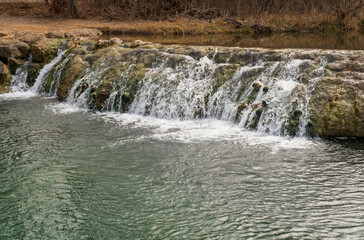 Fototapeta na wymiar Travertine Creek at Chickasaw National Recreation Area in Sulphur, Oklahoma