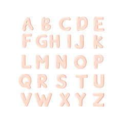 Set of Balloon Alphabet Letter