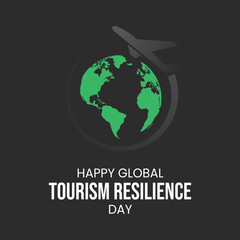 Global Tourism Resilience Day, World Tourism Day, creative, concept, background, Famous Landmark Illustration, travel, vector illustration, social media post, Greeting card, Travel business promotion