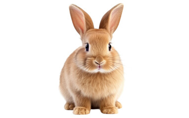 Obraz premium Cute Bunny Brown Ears Flopped on a White or Clear Surface PNG Transparent Background