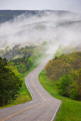 Winding Road at Talimena Scenic Drive, National Scenic Byway