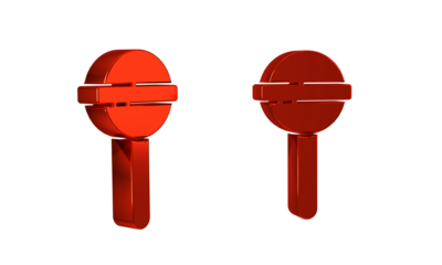 Red Lollipop icon isolated on transparent background. Food, delicious symbol.