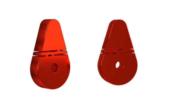 Red Dildo vibrator for sex games icon isolated on transparent background. Sex toy for adult. Vaginal exercise machines for intimate.