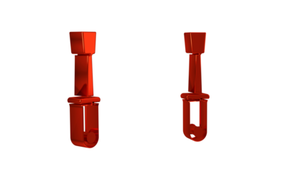 Red Screwdriver icon isolated on transparent background. Service tool symbol.