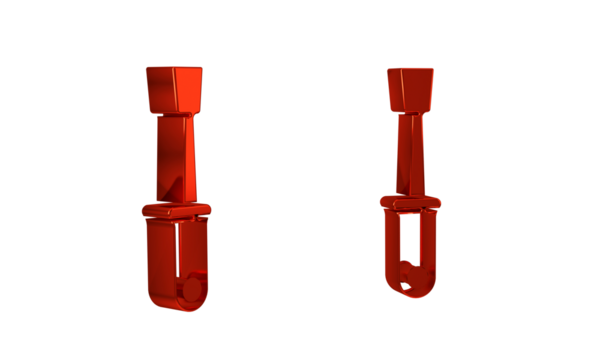 Red Screwdriver icon isolated on transparent background. Service tool symbol.