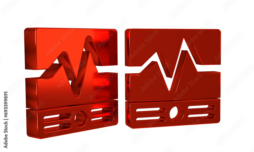 Poster red electrical measuring instruments icon isolated on transparent background. analog devices. electr