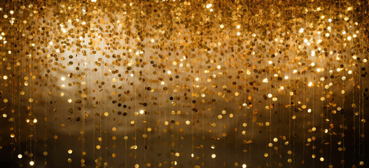Create a dazzling photo booth backdrop for events like weddings, birthdays, or corporate parties using a golden confetti background to make photos memorable