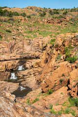 Small Waterfall at The Wichita Mountains National Wildlife Refuge