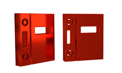 Red Office folders with papers and documents icon isolated on transparent background. Office binders. Archives folder sign.