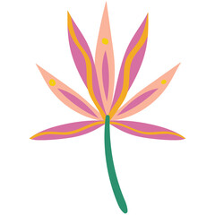 Naklejka premium Intricate Foliage and Abstract Shapes - 36