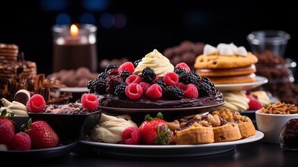 Fototapeta premium A Chocolate Day scene with a specific theme, such as the history of chocolate, the different types of chocolate, or the many ways to enjoy chocolate