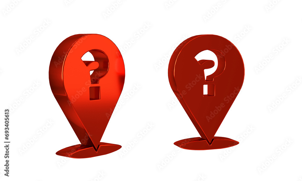 Poster red question mark icon isolated on transparent background. faq sign. copy files, chat speech bubble 