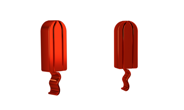 Red Menstruation and sanitary tampon icon isolated on transparent background. Feminine hygiene product.