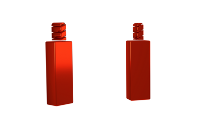 Red Detonate dynamite bomb stick icon isolated on transparent background. Time bomb - explosion danger concept.
