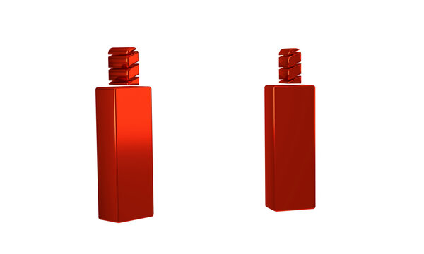 Red Detonate dynamite bomb stick icon isolated on transparent background. Time bomb - explosion danger concept.