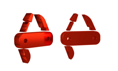 Red Swiss army knife icon isolated on transparent background. Multi-tool, multipurpose penknife. Multifunctional tool.