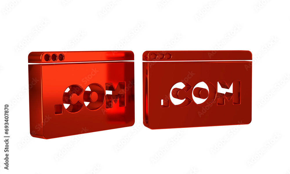 Poster red ui or ux design icon isolated on transparent background.