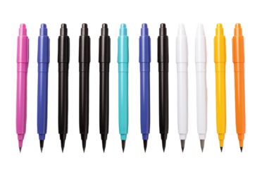 Whiteboard Markers Set Magnetic on a White or Clear Surface PNG Transparent Background