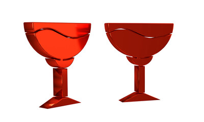 Red Wine glass icon isolated on transparent background. Wineglass sign.