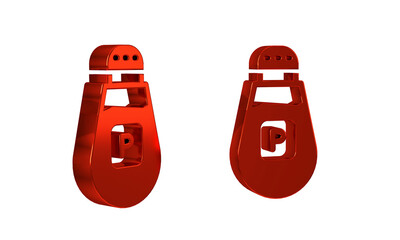 Red Pepper icon isolated on transparent background. Cooking spices.