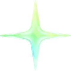 Blue green gradient glow shining sparkle stars, clean, cross, plus icon.