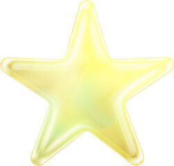 Abstract 3d gloss shine star shape sign