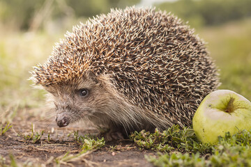 hedgehog on the grass