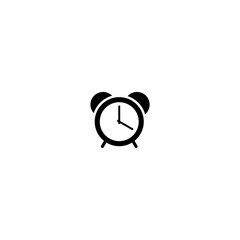 Alarm clock icon in modern flat style for web, graphic and mobile design.