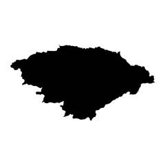 Issyk Kul region map, administrative division of Kyrgyzstan. Vector illustration.