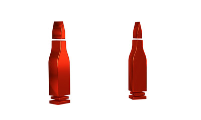 Red Bullet icon isolated on transparent background.