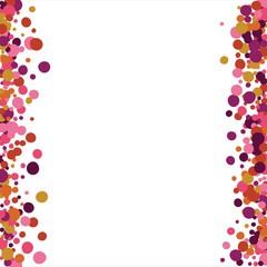 Fototapeta premium Square frame made of colored circles. banner Place for text. Horizontal background. Vector illustration.