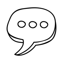 Chat icon in hand-drawn style