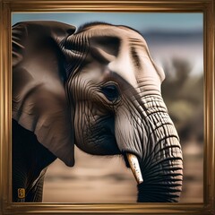 A portrait of a wise-looking elephant, its wrinkled skin telling stories3