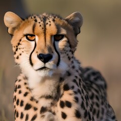 A portrait capturing the intensity of a cheetah mid-sprint on the African plains3