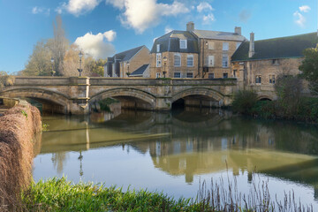 The River Welland in Stamford Lincolnshire England - 693418471